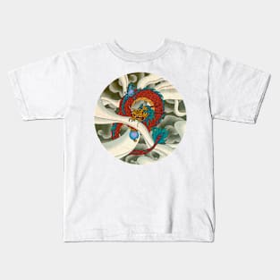 Minhwa: Asian Dragon with Magic Pearl A Type (Korean traditional/folk art) Kids T-Shirt